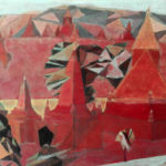 Peinture originale "Poétique du triangle - naissance paysage" (Ruben Levin Ledoux)